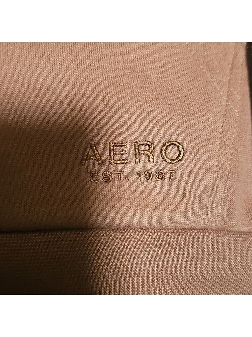 Aeropostale Solid Thermal Full-Zip Hoodie